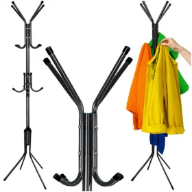 Standing coat rack 170cm - black Ruhhy 26362 | Buy online — Megaluks