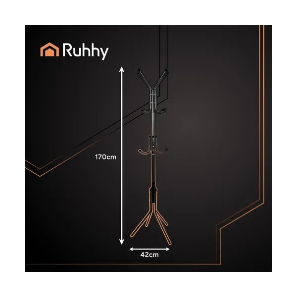 Standing coat rack 170cm - black Ruhhy 26362 | Buy online — Megaluks
