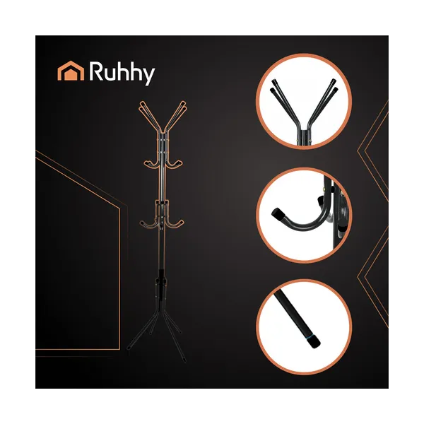 Standing coat rack 170cm - black Ruhhy 26362 | Buy online — Megaluks