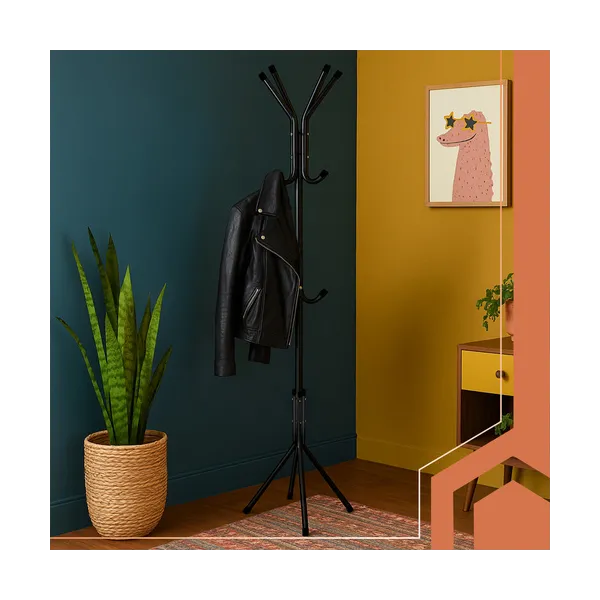 Standing coat rack 170cm - black Ruhhy 26362 | Buy online — Megaluks