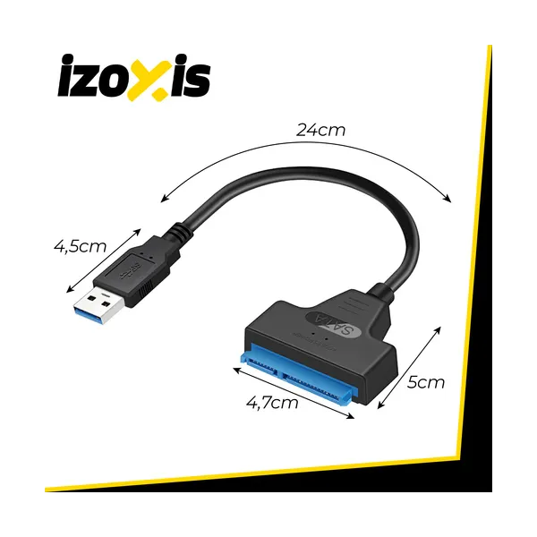 USB to SATA 3.0 Izoxis 26096 adapter | Buy online — Megaluks