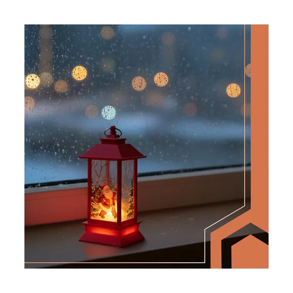 Red LED Christmas Lantern Ruhhy 26752