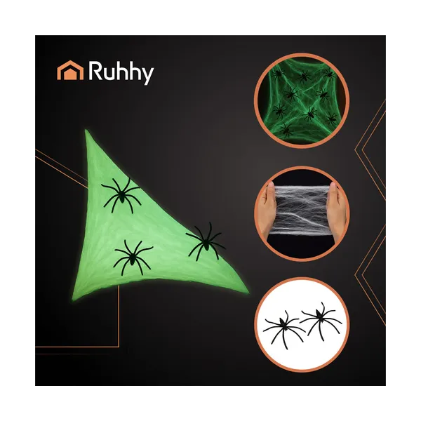 Glow-in-the-Dark Spiderweb Ruhhy 26214 | Buy online — Megaluks
