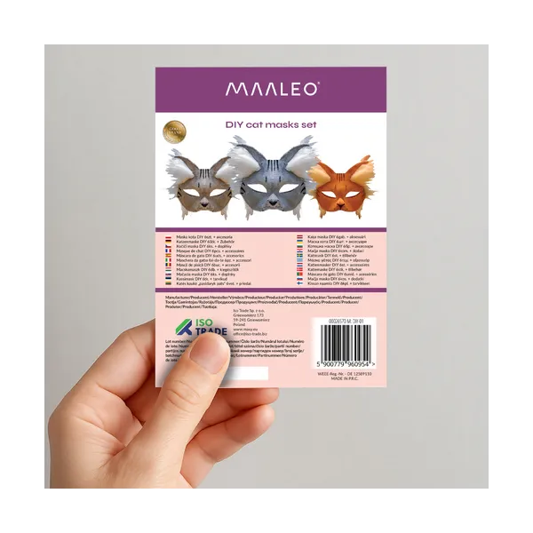 „Pasidaryk pats“ katės kaukė 6 vnt. + priedai M | Pirkti internetu — Megaluks