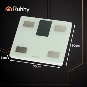 LCD bathroom scale - analytical white Ruhhy 20676 | Osta veebist — Megaluks