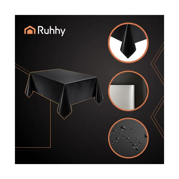 Decorative foil tablecloth black Ruhhy 26569 | Pirkt tiešsaistē — Megaluks