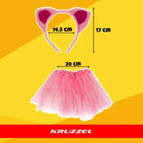 Kitten Costume - Pink 4-Piece Kruzzel 26517 | Osta veebist — Megaluks