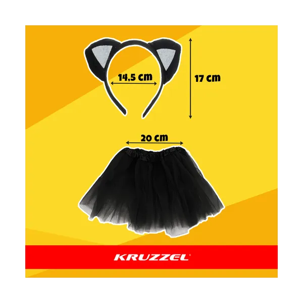 Kitten Costume - Black 4-Piece Kruzzel 26518 | Pirkt tiešsaistē — Megaluks