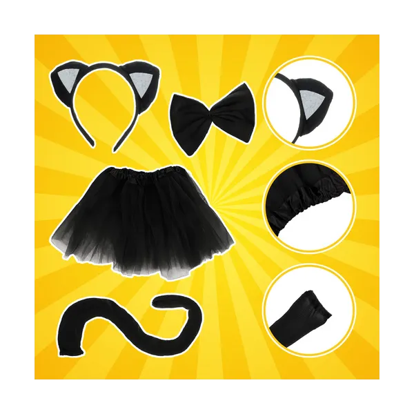 Kitten Costume - Black 4-Piece Kruzzel 26518 | Pirkt tiešsaistē — Megaluks