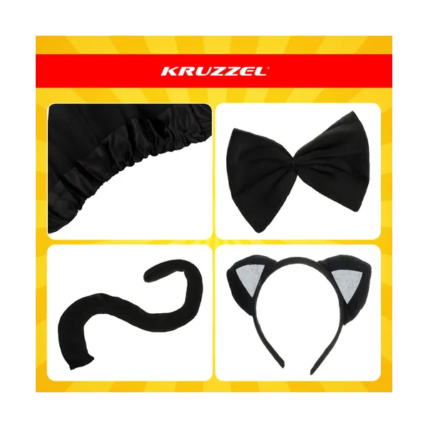 Kitten Costume - Black 4-Piece Kruzzel 26518 | Pirkt tiešsaistē — Megaluks