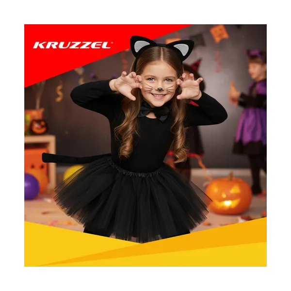 Kitten Costume - Black 4-Piece Kruzzel 26518 | Pirkt tiešsaistē — Megaluks