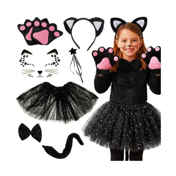7-piece cat costume - black Kruzzel 26745 | Buy online — Megaluks