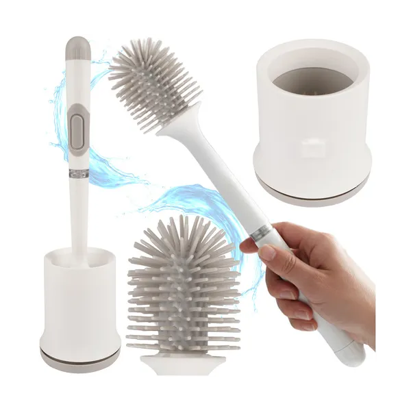 Silicone bathroom brush white Ruhhy 25881
