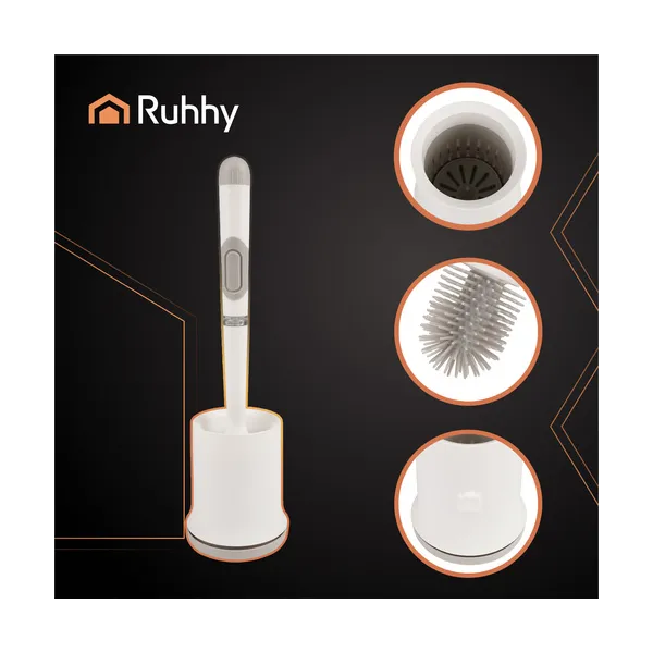 Silicone bathroom brush white Ruhhy 25881