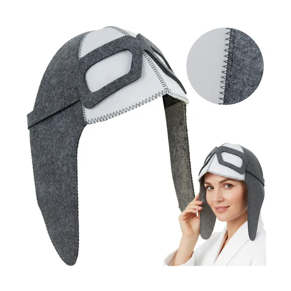 Felt sauna hat - aviator Isomedix 26456