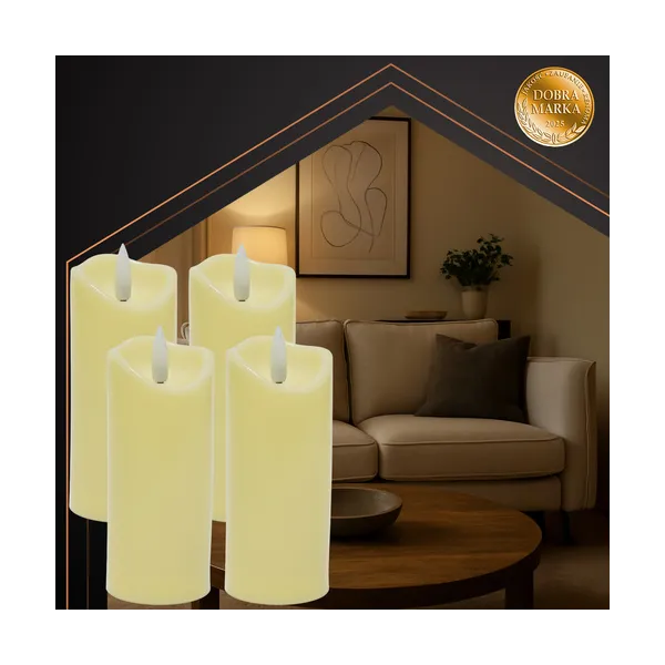 LED candle/insert 12.5x5cm 4pcs Ruhhy 26485 | Osta verkosta — Megaluks