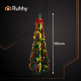 Foldable Christmas tree with decorations 1.8m Ruhh | Osta veebist — Megaluks
