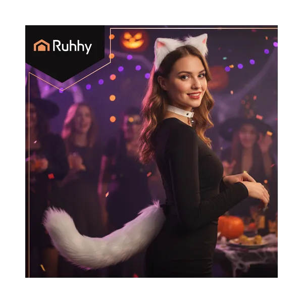 3-piece cat/fox costume, white, Ruhhy 26584 | Osta veebist — Megaluks