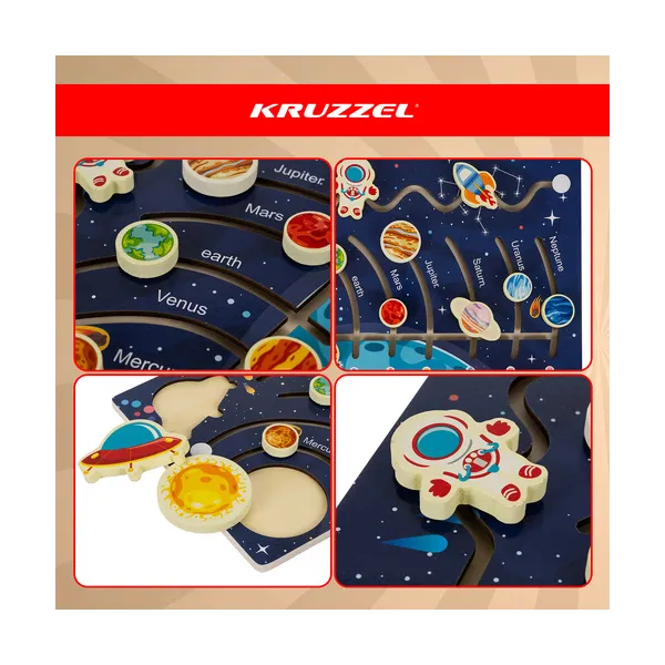 Wooden puzzle - solar system Kruzzel 26696 | Osta verkosta — Megaluks