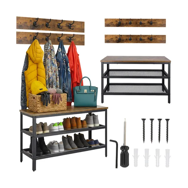Shoe rack with hanger 73cm Ruhhy 27037