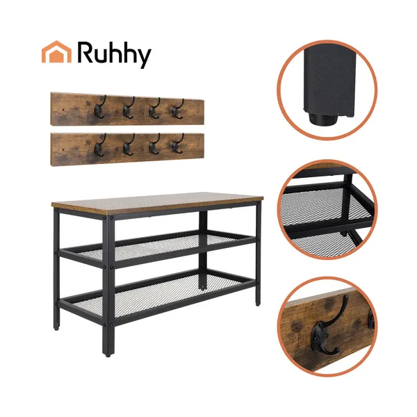 Shoe rack with hanger 73cm Ruhhy 27037