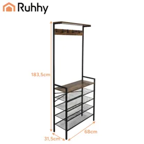 Standing shelf with hanger 189cm Ruhhy 27035 | Pirkt tiešsaistē — Megaluks