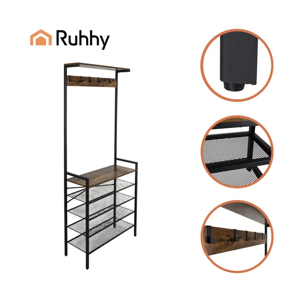Standing shelf with hanger 189cm Ruhhy 27035 | Osta verkosta — Megaluks