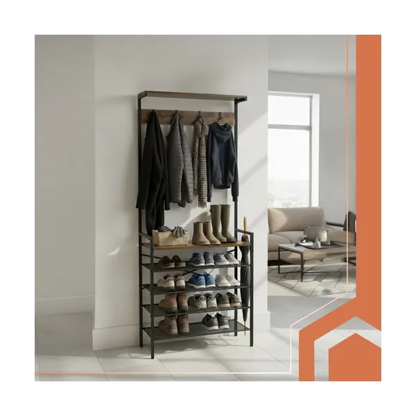 Standing shelf with hanger 189cm Ruhhy 27035 | Osta verkosta — Megaluks