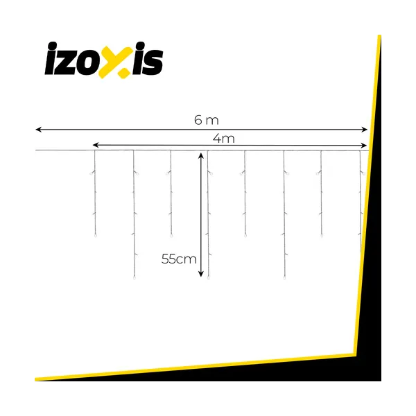 Outdoor lights 100LED 4m Izoxis 26858