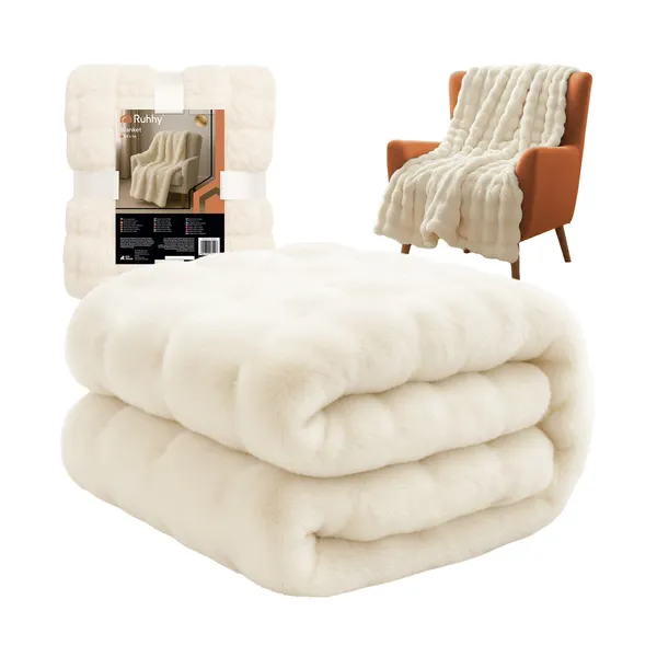 Blanket 1.6x1m white Ruhhy 26493 | Osta veebist — Megaluks