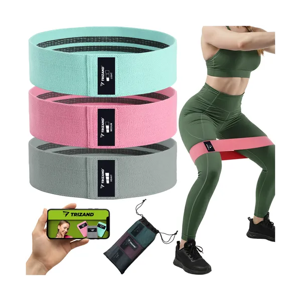Set of exercise bands - 3 pcs Trizand 25876 | Pirkt tiešsaistē — Megaluks