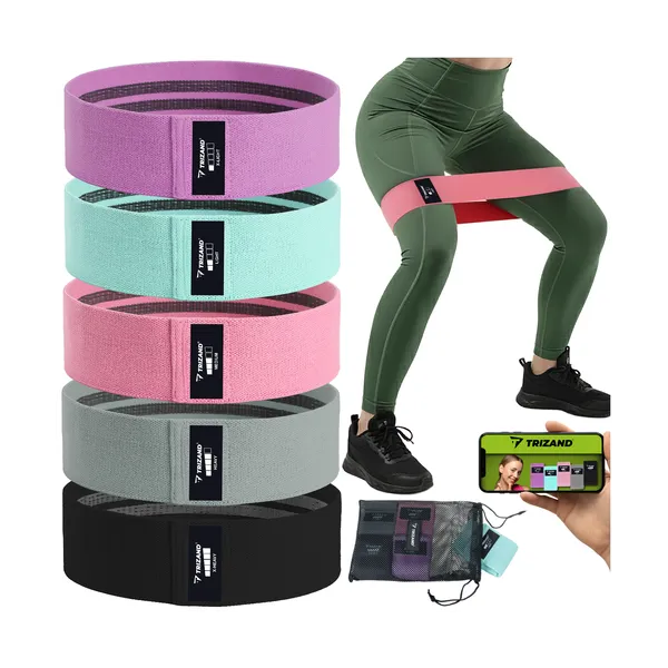 Set of exercise bands - 5 pcs Trizand 25877 | Pirkt tiešsaistē — Megaluks