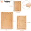 Bamboo cutting board - 3 pcs + Ruhhy stand | Pirkt tiešsaistē — Megaluks