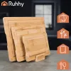 Bamboo cutting board - 3 pcs + Ruhhy stand | Pirkt tiešsaistē — Megaluks