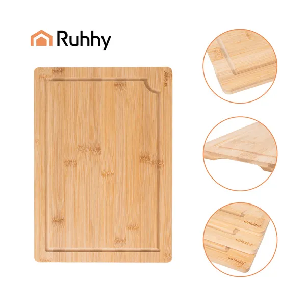 Bamboo cutting board - 3 pcs + Ruhhy stand | Pirkt tiešsaistē — Megaluks