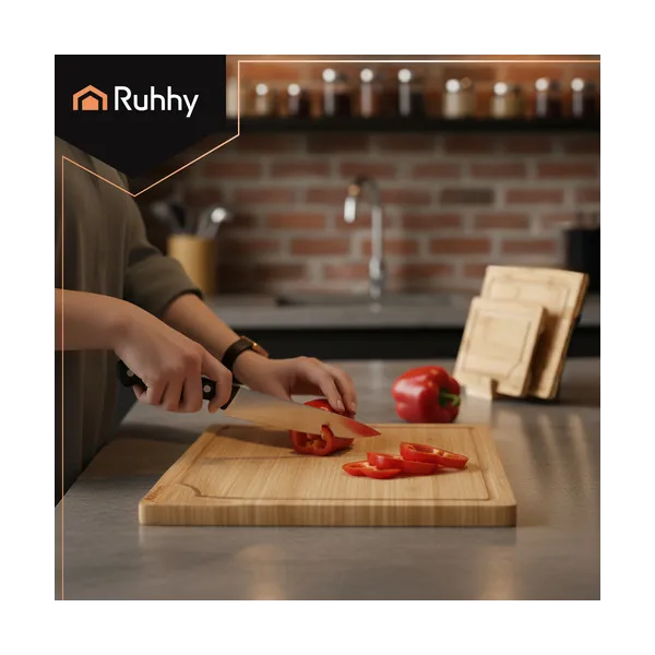 Bamboo cutting board - 3 pcs + Ruhhy stand | Pirkt tiešsaistē — Megaluks