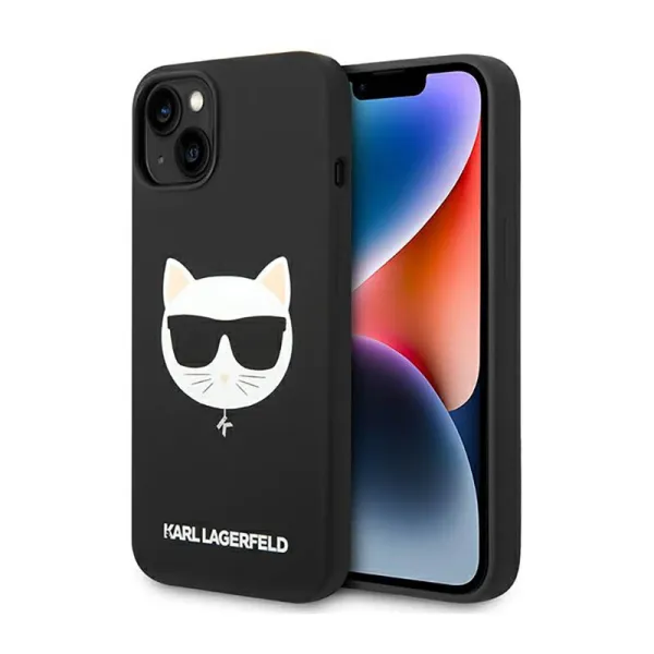 Karl Lagerfeld Choupette Head MagSafe Silicone - Case for iPhone 14 Plus (Black)