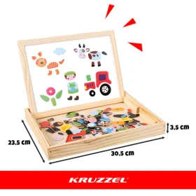 Kruzzel 25637 двусторонняя образовательная доска