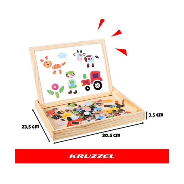 Kruzzel 25637 двусторонняя образовательная доска