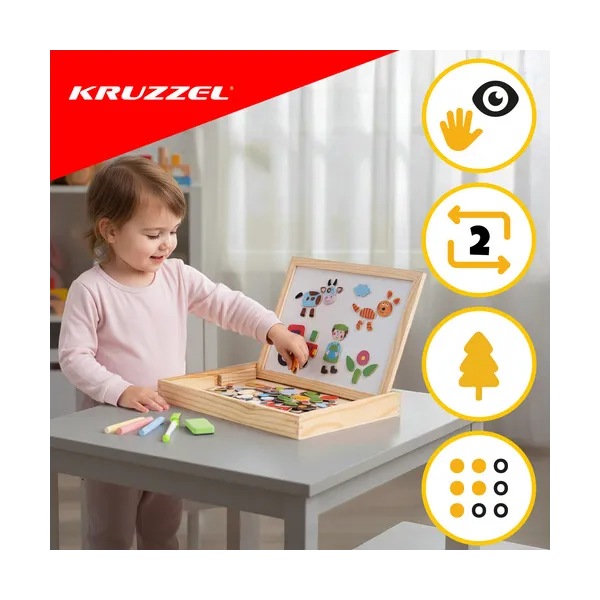 Kruzzel 25637 двусторонняя образовательная доска
