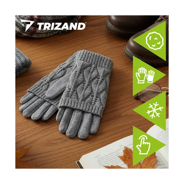 R26073 Touchscreen Gloves - Gray Trizand
