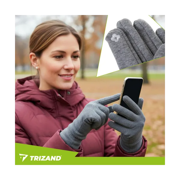 R26073 Touchscreen Gloves - Gray Trizand