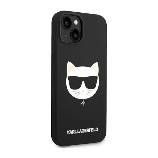 Karl Lagerfeld Choupette Head MagSafe Silicone - Case for iPhone 14 Plus (Black)