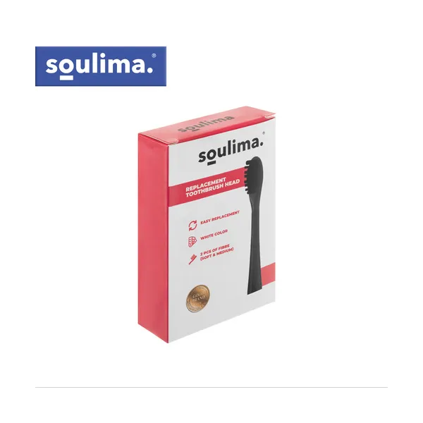 Juoda dantų šepetėlio galvutė 2 vnt Soulima 26932