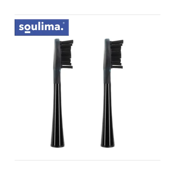 Juoda dantų šepetėlio galvutė 2 vnt Soulima 26932