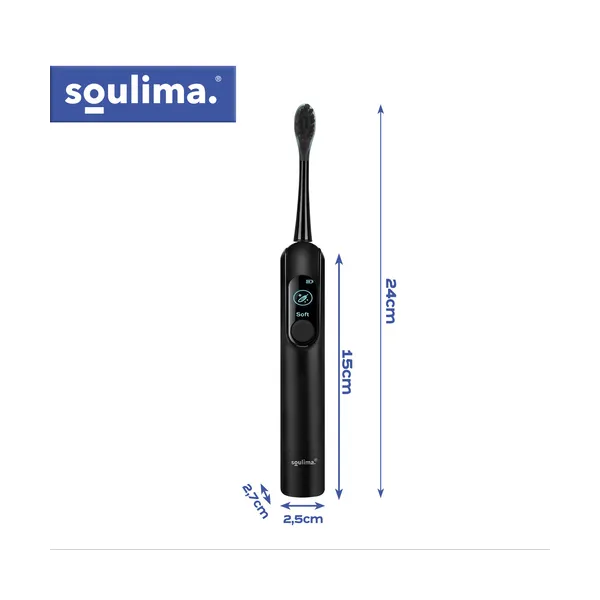 Soulima 26851 black sonic dantų šepetėlis