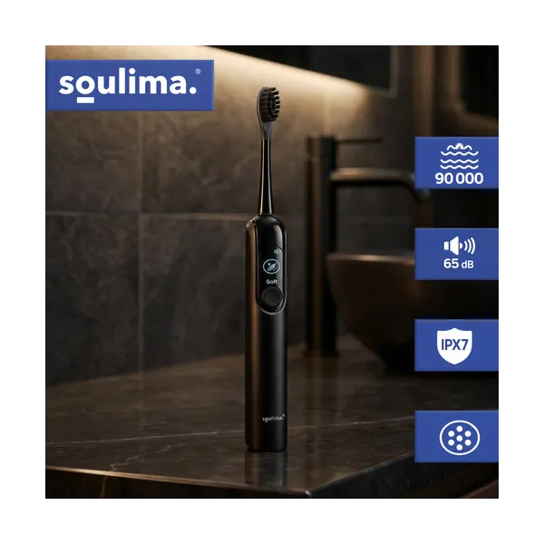 Soulima 26851 black sonic dantų šepetėlis