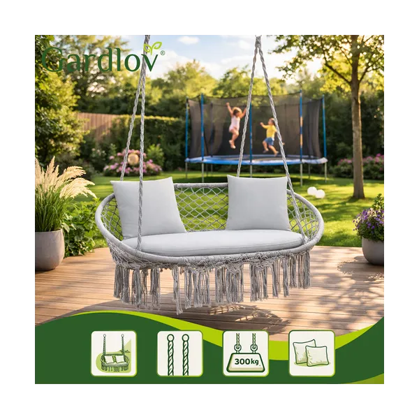 Gardlov double gray stork&39s nest swing