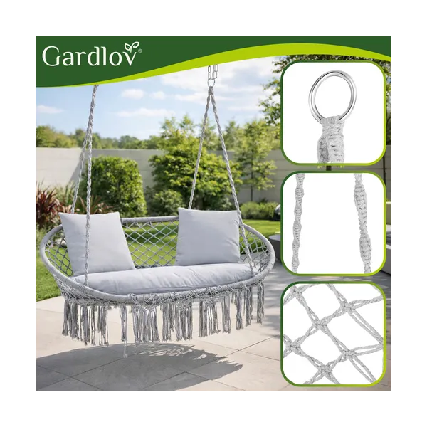 Gardlov double gray stork&39s nest swing