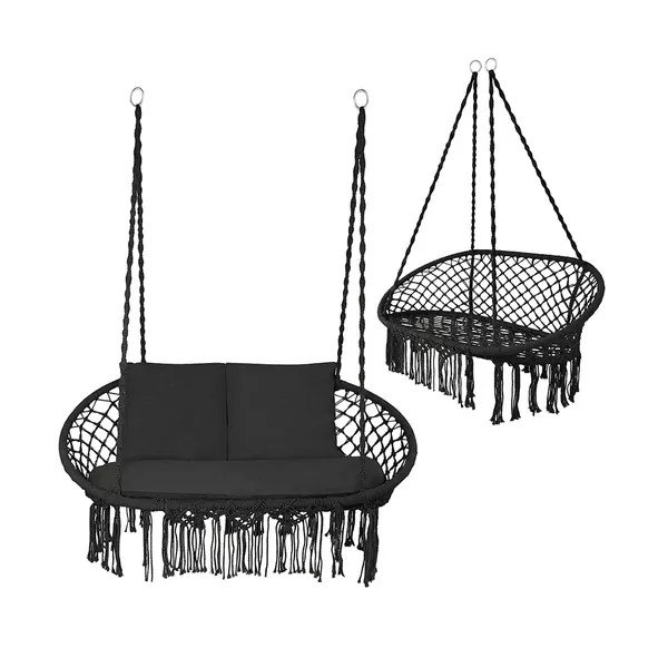Gardlov double black crow&39s nest swing